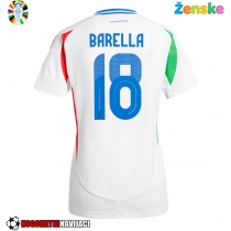 Ženske Nogometnih dresov Italija Nicolo Barella #18 Gostujoči EP 2024 Kratki rokavi